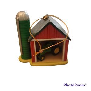 John Deere Brighten Up Tree Ornament Enesco Tractor light Christmas
